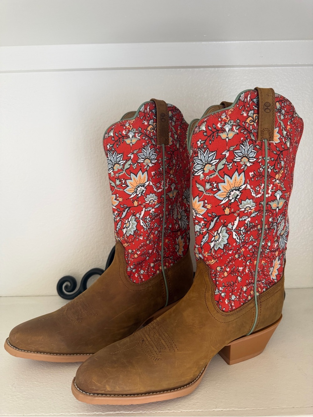 Women's Twisted X 12" Hooey R-Toe Boot Floral WHY0013